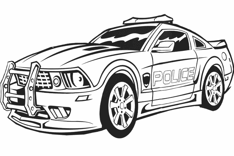 coloriage transformers en voiture de police